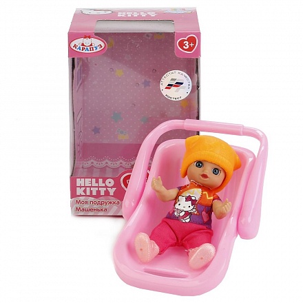 Кукла Hello Kitty - Моя подружка Машенька, 12 см с переноской и аксессуарами 